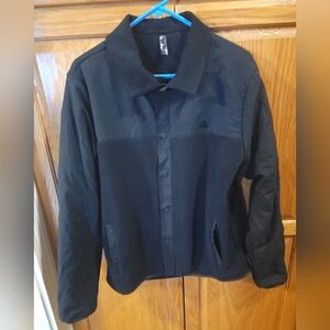 Adidas Men's Black Lightweight Shearling City Tech Jacket Coat NWOT Size M